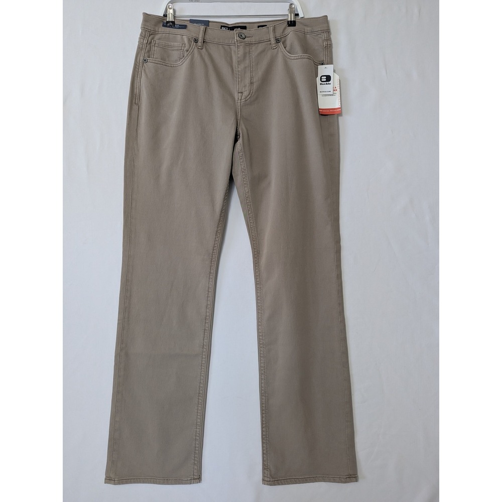 BKE Tyler Knit Twill Relaxed Fit Mid Rise Straight Leg Pants Mens 38x36 Tan New